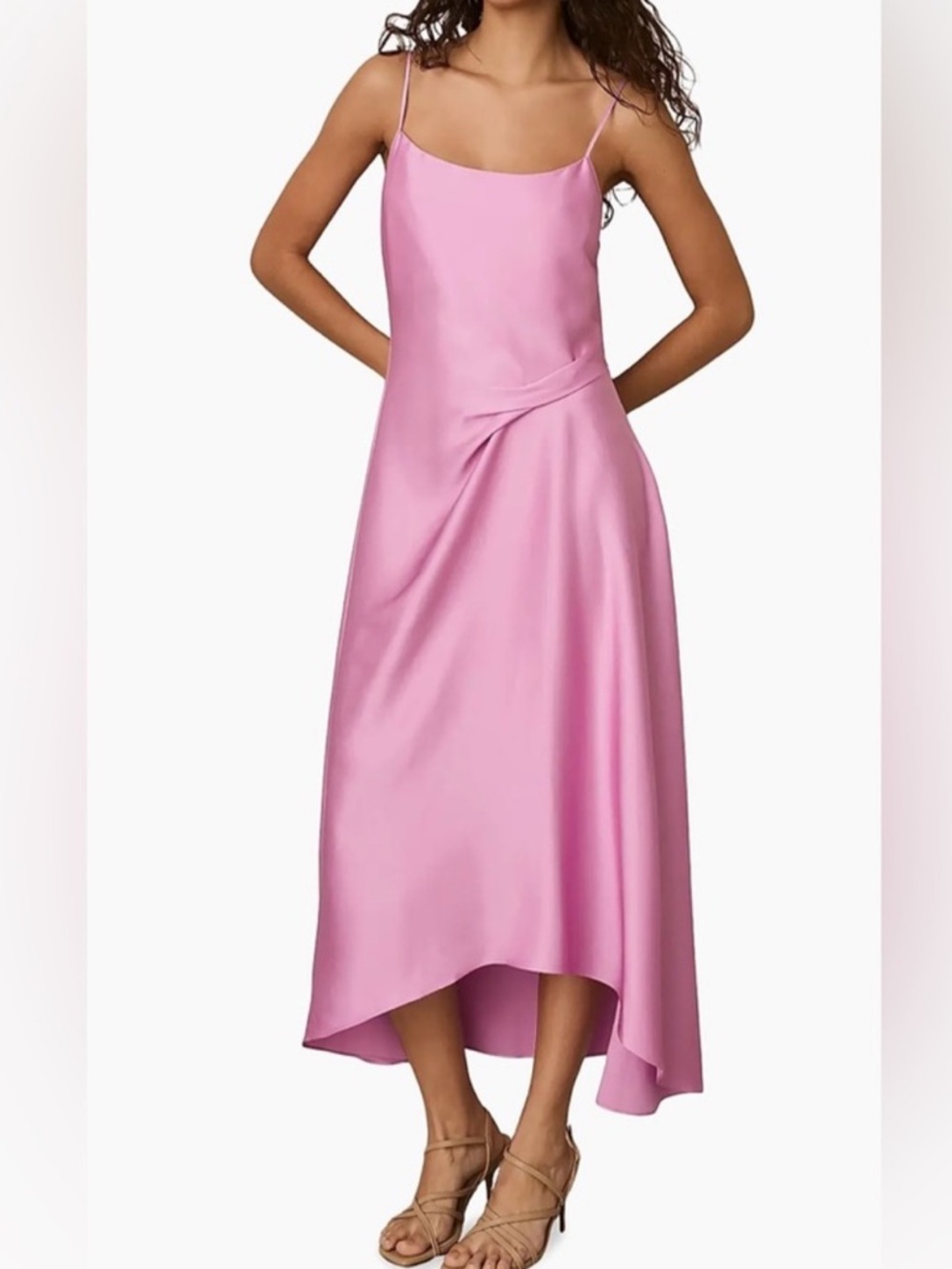 Reiss Zoey Drape Slip Dress NWT Size 4 - Picture 2 of 8